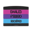 Trodat Interlocking Stack Stamp, EMAILED, FAXED, RECEIVED, 1.81" x 0.63", Assorted Fluorescent Ink (8800)