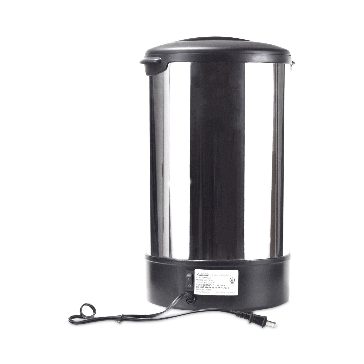 Coffee Pro 50-Cup Percolating Urn, Stainless Steel (CP50)