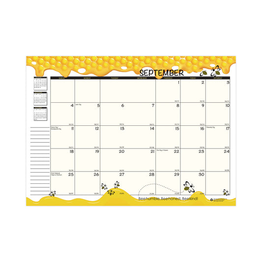 House of Doolittle Recycled Academic Honeycomb Planner, Honeycomb Artwork, 10 x 7, Multicolor Cover, 12-Month (Aug to July): 2024 to 2025 (266502)