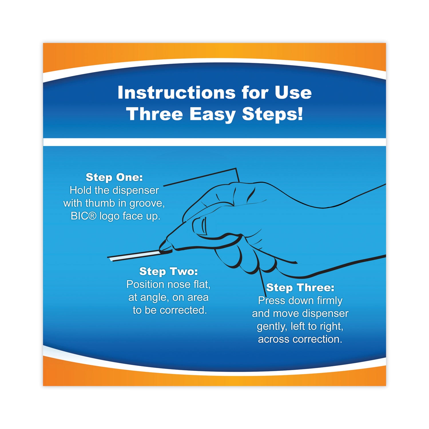 BIC Wite-Out EZ Correct Correction Tape, Non-Refillable, Randomly Assorted Applicator Colors, 0.17&quot; x 400&quot;, 4/Pack (WOTAPP418)