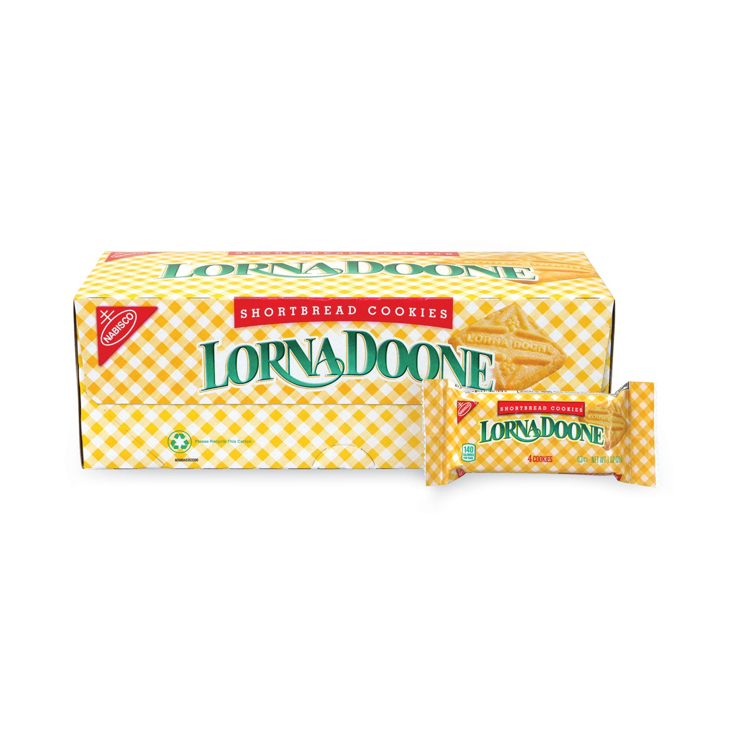 Nabisco Lorna Doone Shortbread Cookies, 1 oz Packet, 120 Packets/Box, 4 Boxes/Carton (30400097)