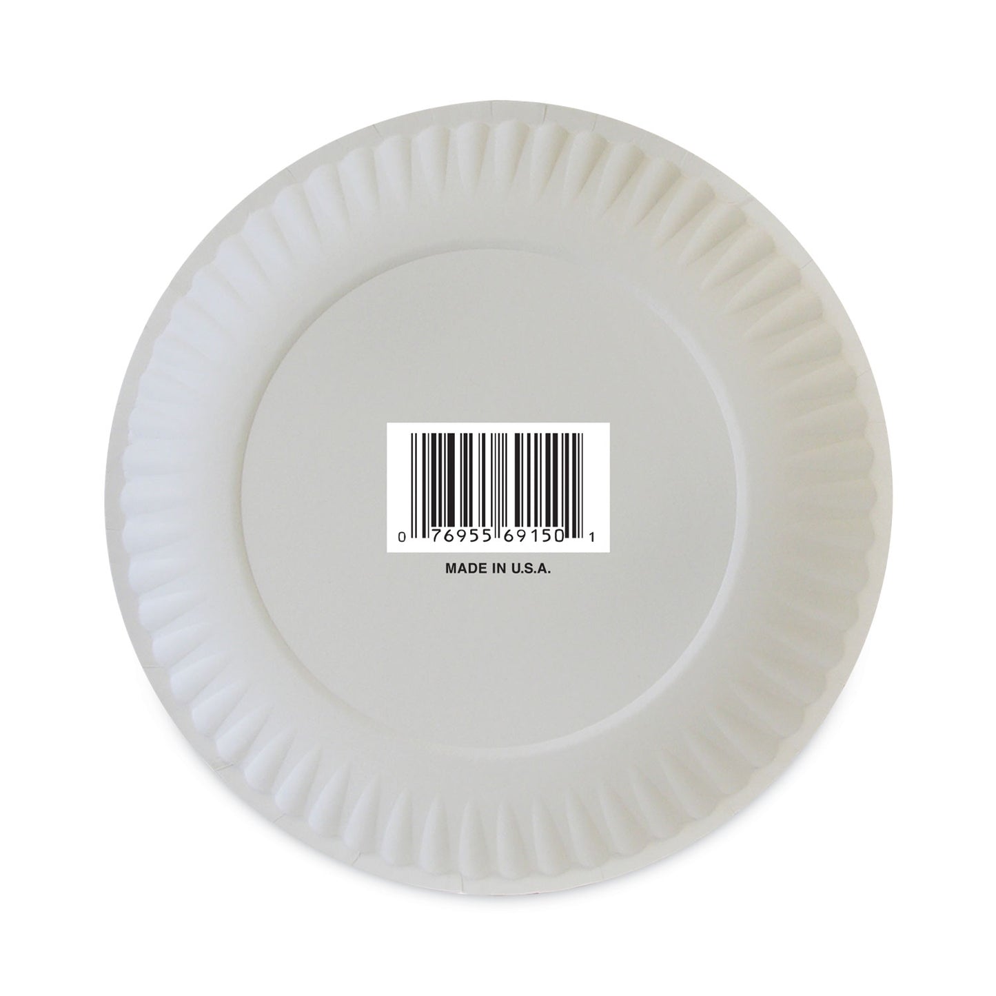 AJM Coated Paper Plates, 6" dia, White, 100/Pack, 12 Packs/Carton (CP6GOAWH)