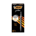 BIC Gel-ocity Quick Dry Gel Pen, Retractable, Medium 0.7 mm, Black Ink, Black Barrel, Dozen (RGLCG11BK)