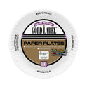 AJM Coated Paper Plates, 6" dia, White, 100/Pack, 12 Packs/Carton (CP6GOAWH)