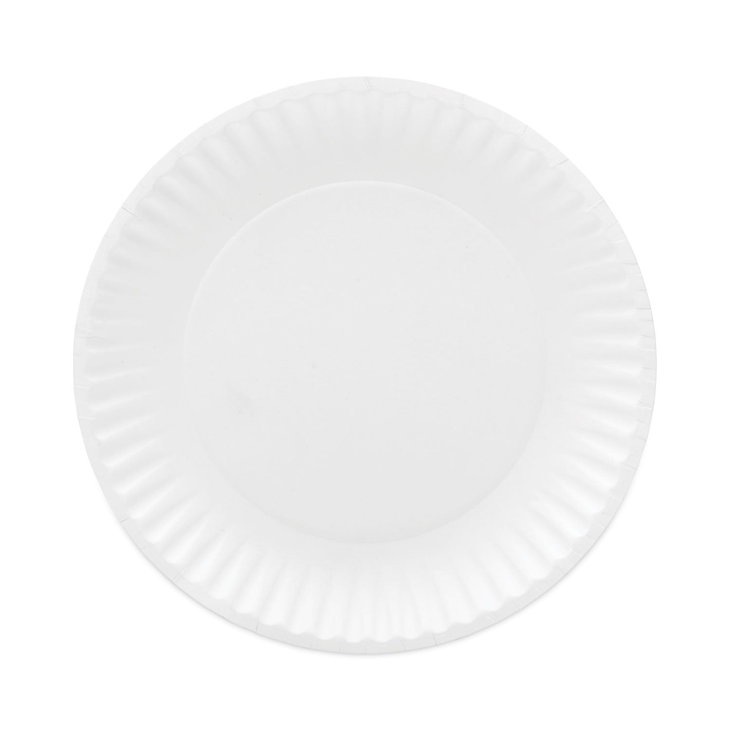 AJM Coated Paper Plates, 6" dia, White, 100/Pack, 12 Packs/Carton (CP6GOAWH)