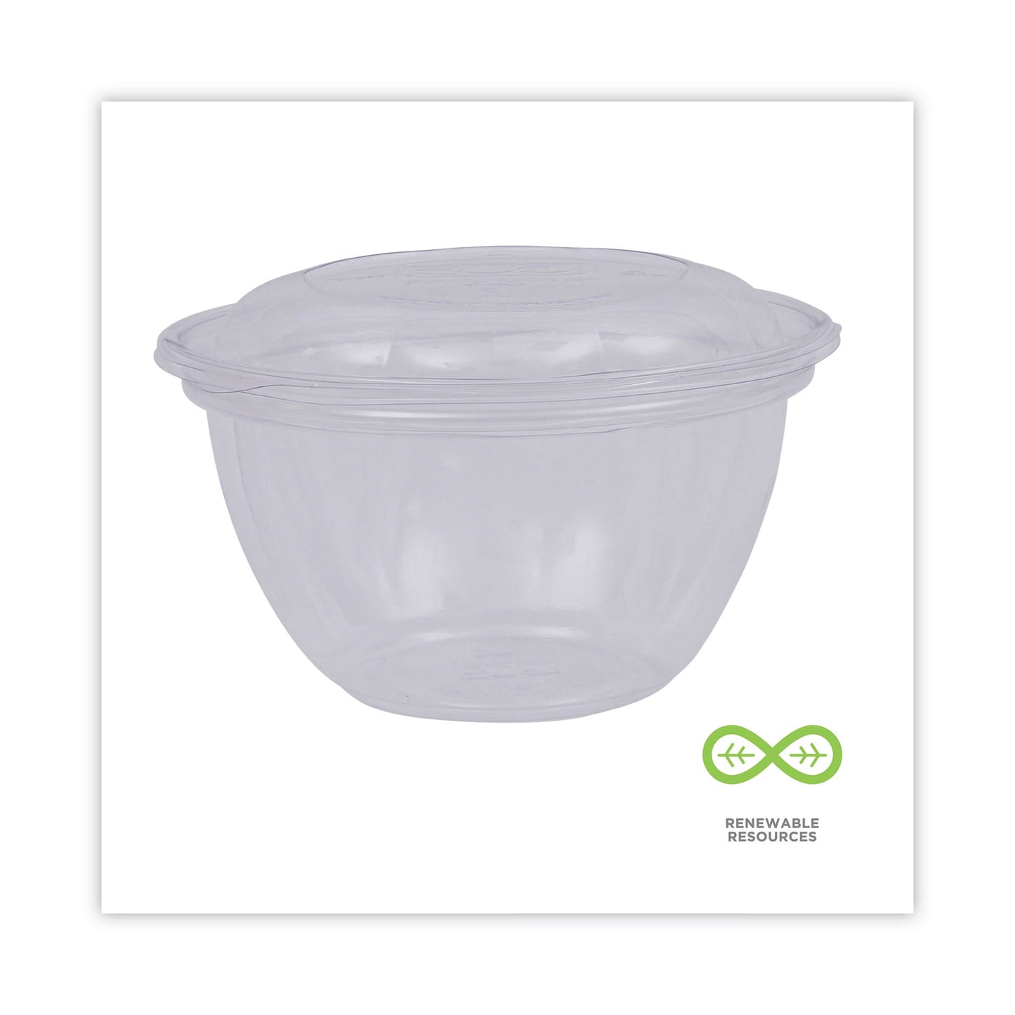 Eco-Products Renewable and Compostable Containers, 18 oz, 5.5" Diameter x 2.3"h, Clear, Plastic, 150/Carton (EPSB18)