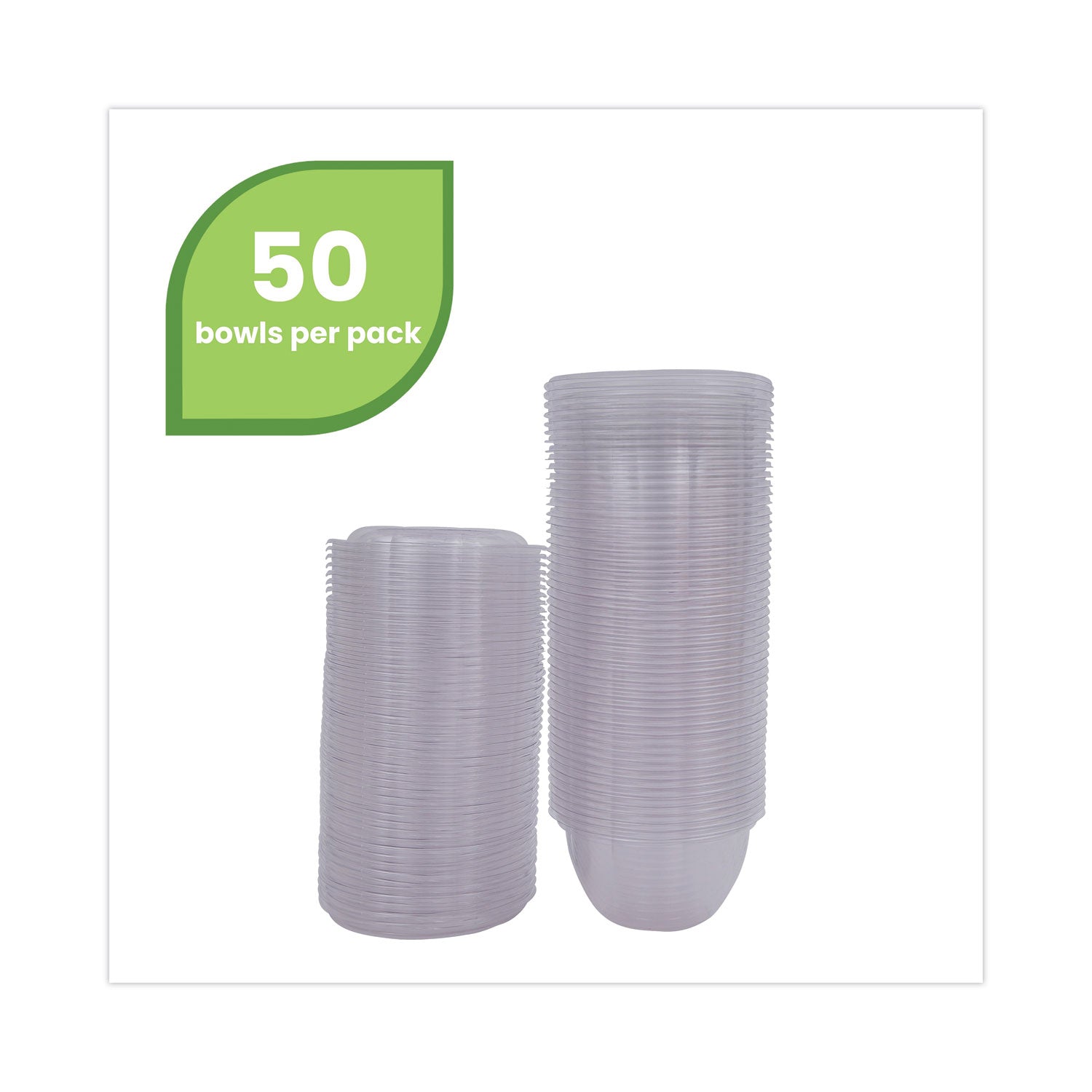 Eco-Products Renewable and Compostable Containers, 18 oz, 5.5" Diameter x 2.3"h, Clear, Plastic, 150/Carton (EPSB18)