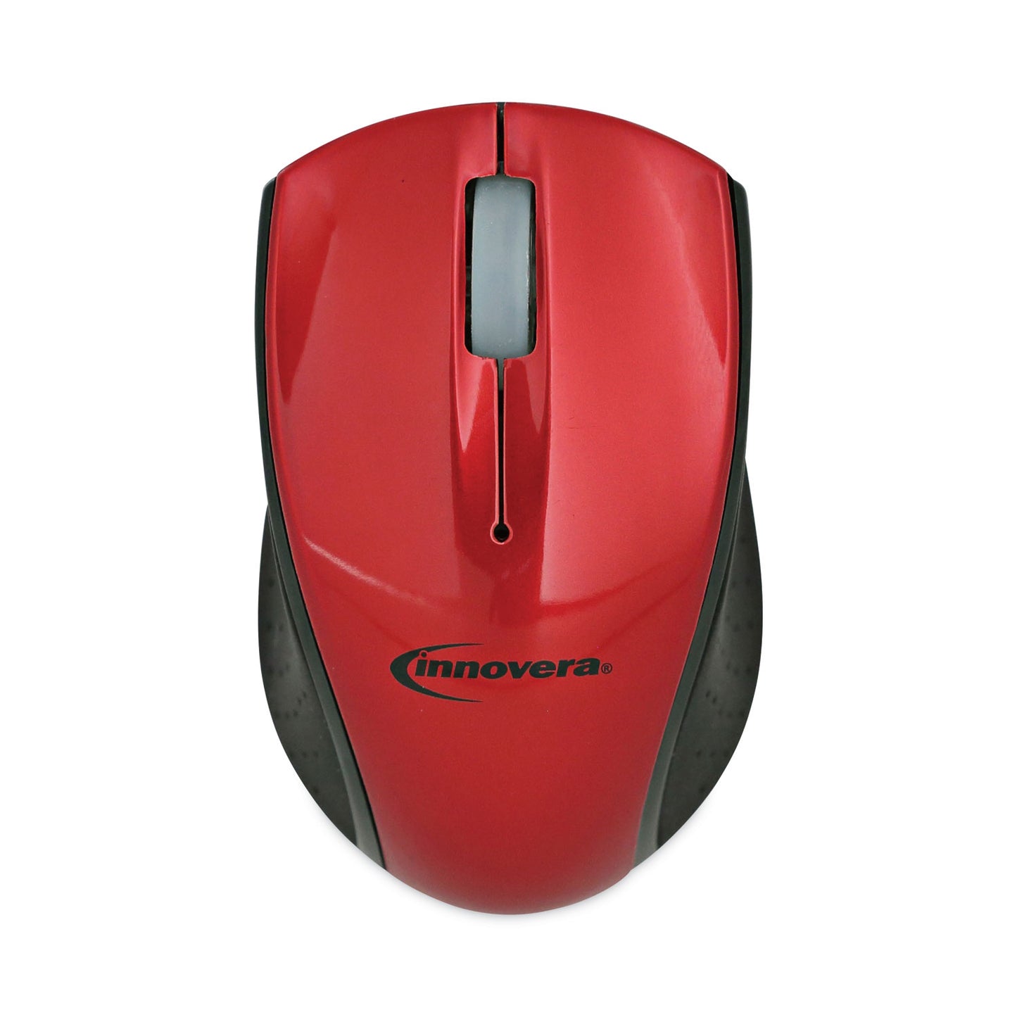 Innovera Mini Wireless Optical Mouse, 2.4 GHz Frequency/30 ft Wireless Range, Left/Right Hand Use, Red/Black (62204)