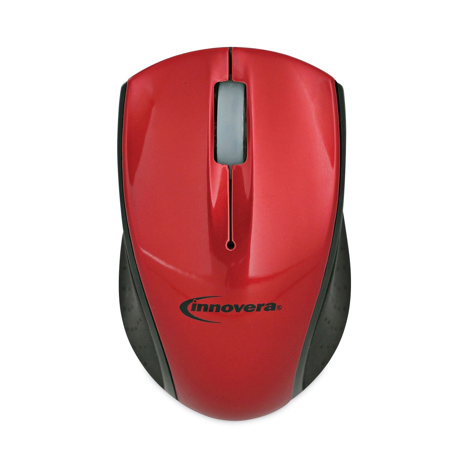 Innovera Mini Wireless Optical Mouse, 2.4 GHz Frequency/30 ft Wireless Range, Left/Right Hand Use, Red/Black (62204)