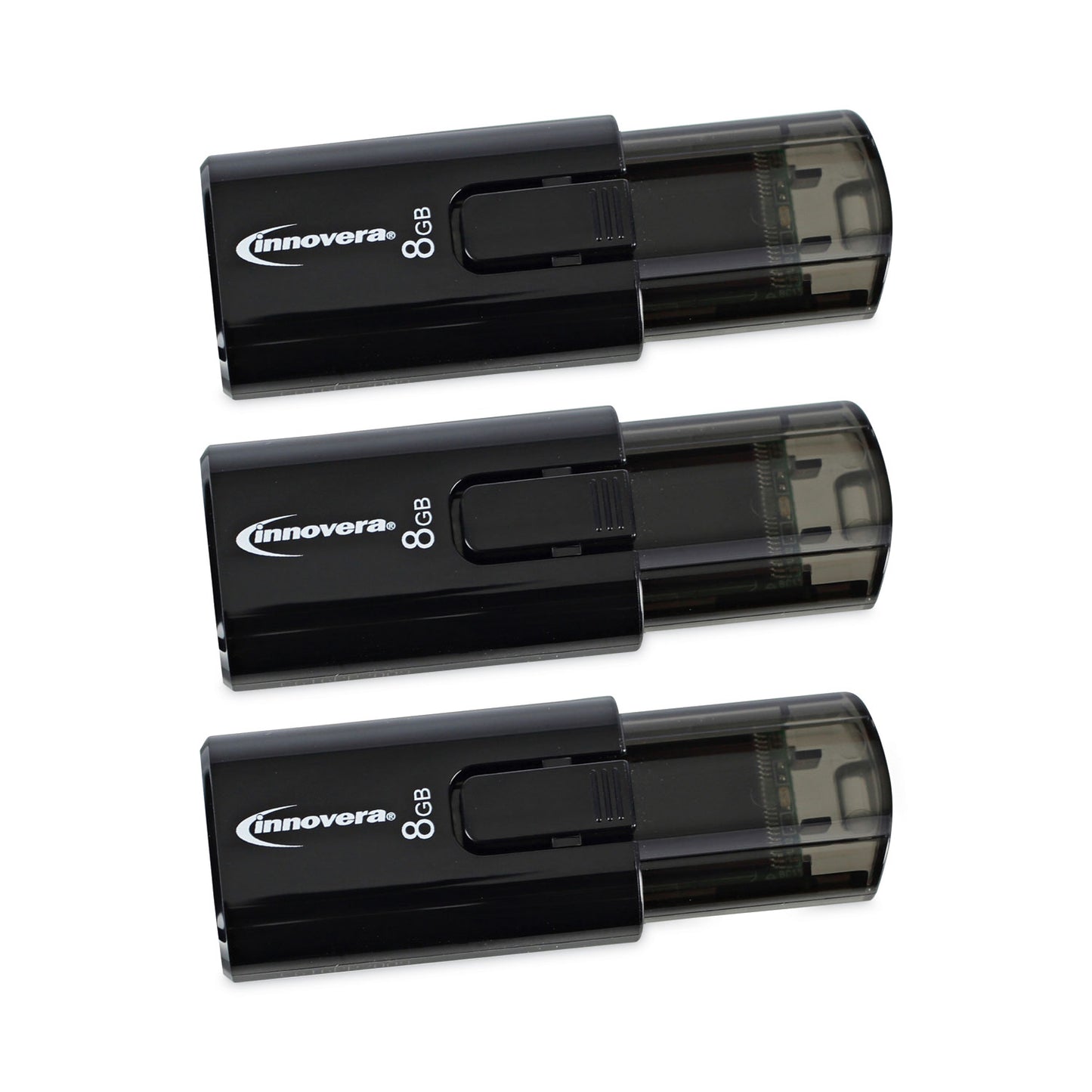 Innovera USB 3.0 Flash Drive, 8 GB, 3/Pack (82308)
