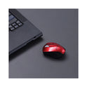Innovera Mini Wireless Optical Mouse, 2.4 GHz Frequency/30 ft Wireless Range, Left/Right Hand Use, Red/Black (62204)