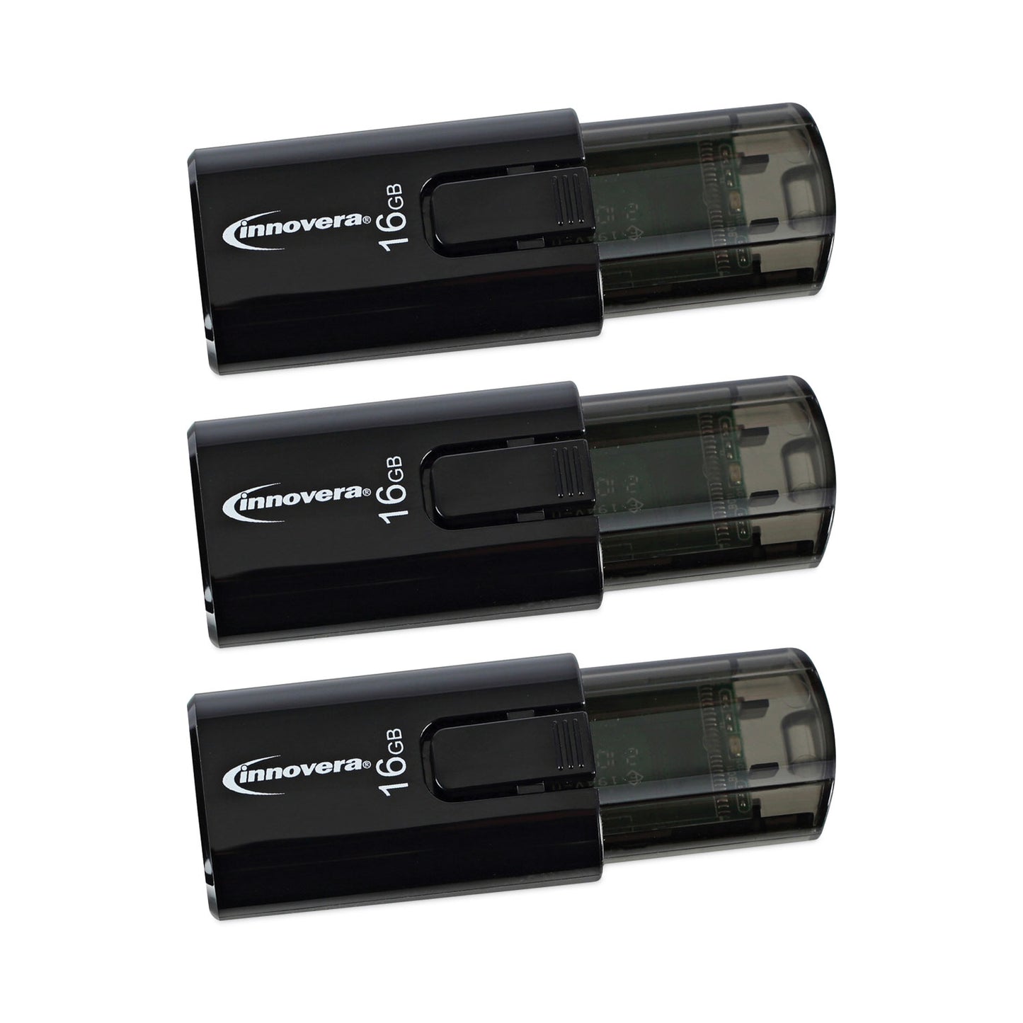 Innovera USB 3.0 Flash Drive, 16 GB, 3/Pack (82316)