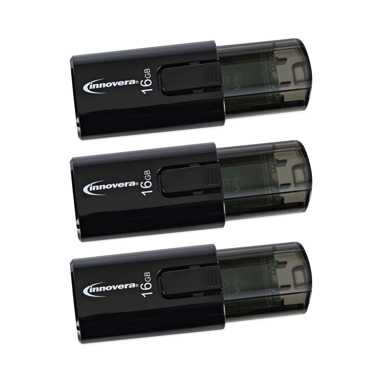 Innovera USB 3.0 Flash Drive, 16 GB, 3/Pack (82316)