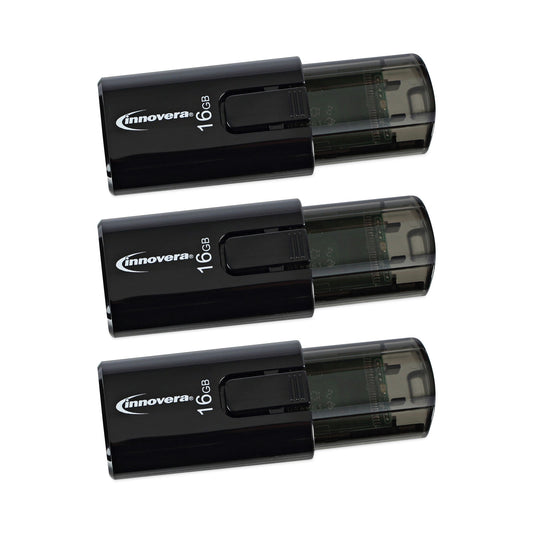 Innovera USB 3.0 Flash Drive, 16 GB, 3/Pack (82316)