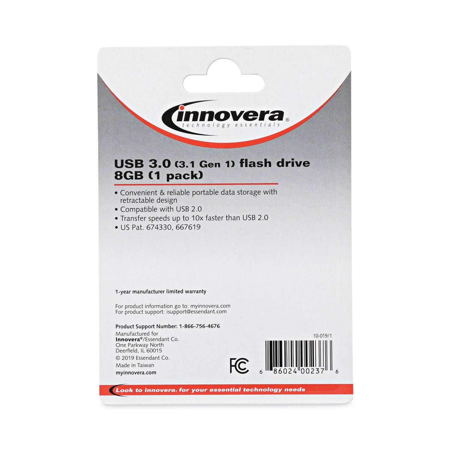 Innovera USB 3.0 Flash Drive, 8 GB (82008)
