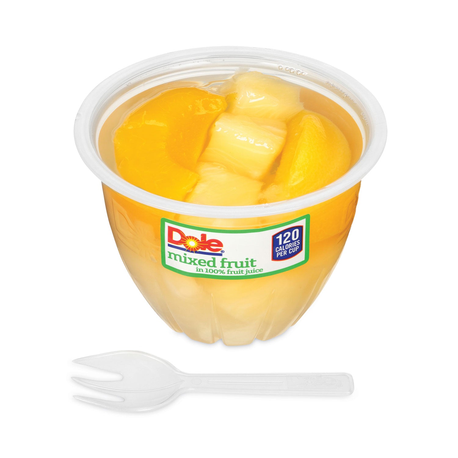 Dole Mixed Fruit in 100% Fruit Juice Cups, Peaches/Pears/Pineapple, 7 oz Cup, 12/Carton (20902549)