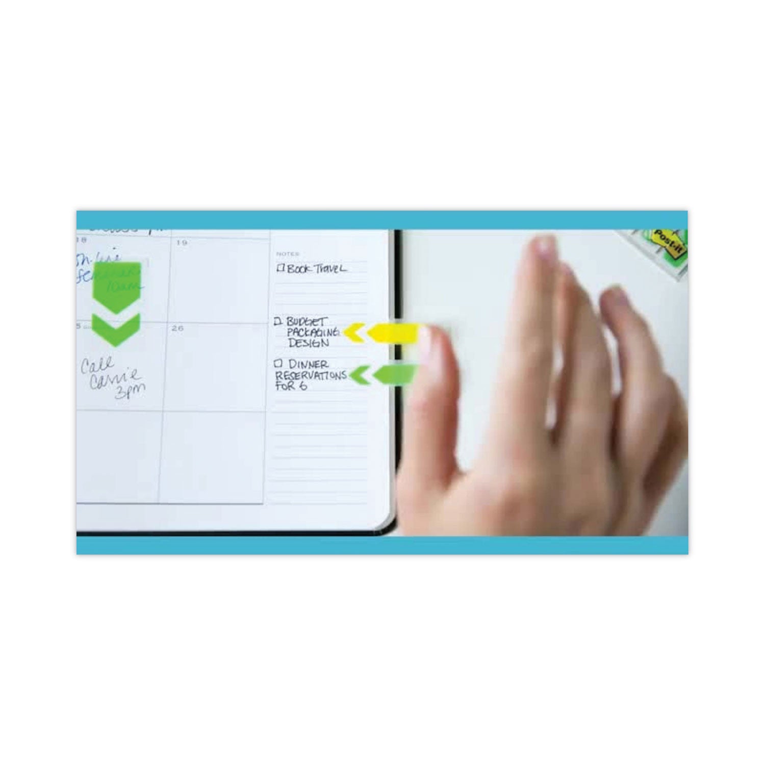 Post-it Standard Page Flags in Dispenser, Green, 50 Flags/Dispenser, 2 Dispensers/Pack (680GN2)