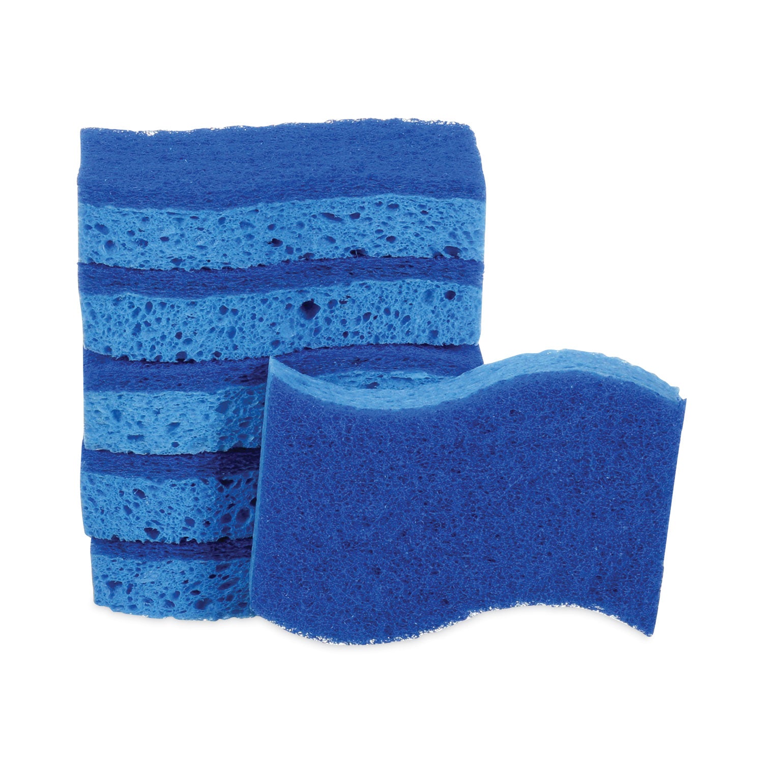 Scotch-Brite Non-Scratch Multi-Purpose Scrub Sponge, 4.4 x 2.6, 0.8" Thick, Blue, 6/Pack (526)