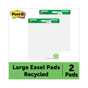 Post-it Vertical-Orientation Self-Stick Easel Pads, Green Headband, Unruled, 25 x 30, White, 30 Sheets, 2/Carton (559RP)