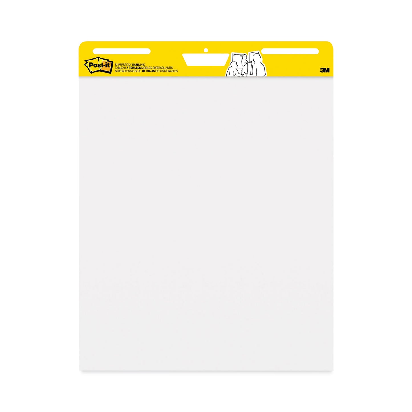 Post-it Vertical-Orientation Self-Stick Easel Pad Value Pack, Unruled, 25 x 30, White, 30 Sheets, 4/Carton (559VAD)