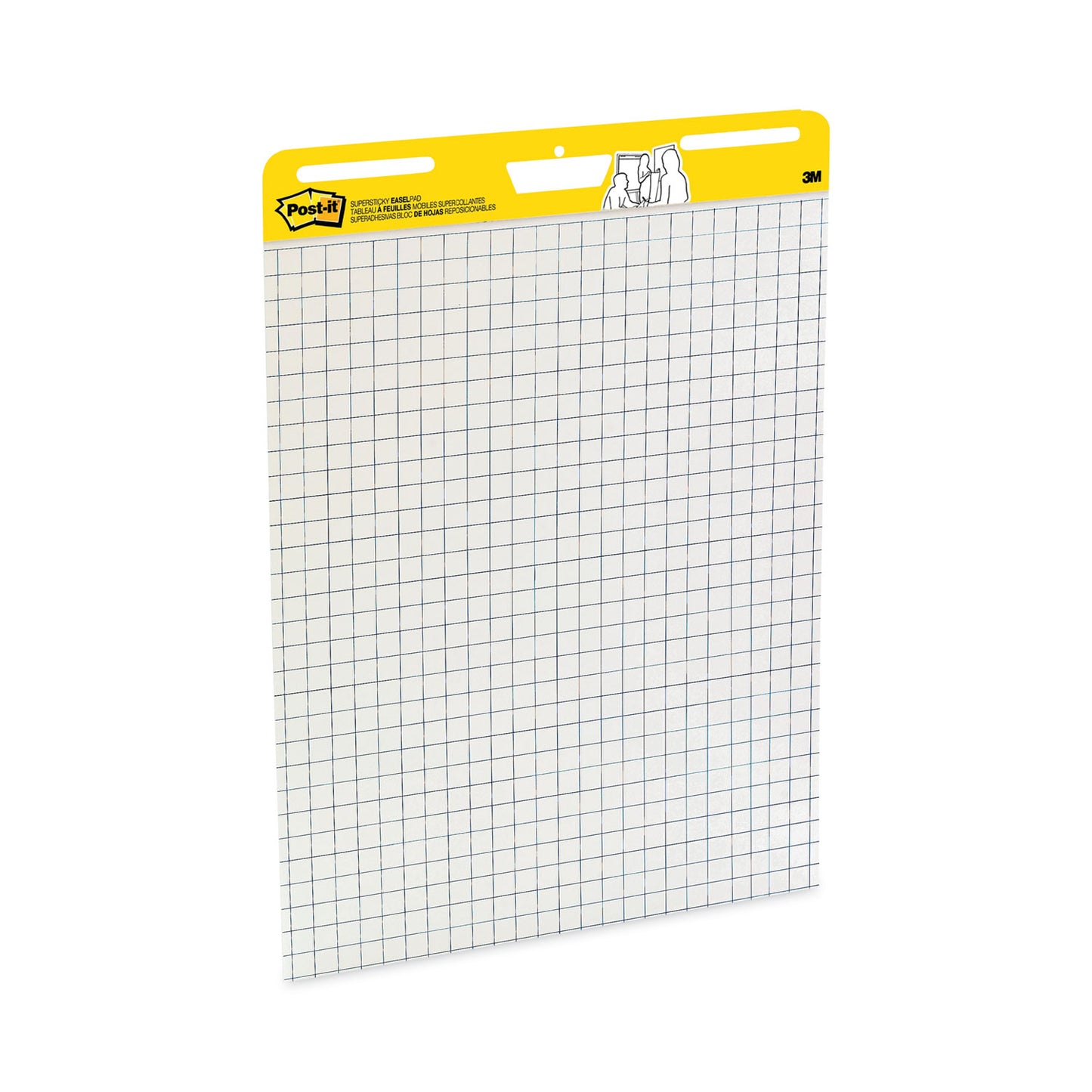 Post-it Vertical-Orientation Self-Stick Easel Pads, Quadrille Rule (1 sq/in), 25 x 30, White, 30 Sheets, 2/Carton (560)