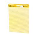 Post-it Vertical-Orientation Self-Stick Easel Pad Value Pack, Presentation Format (1.5" Rule), 25 x 30, Yellow, 30 Sheets, 4/Carton (561VAD4PK)