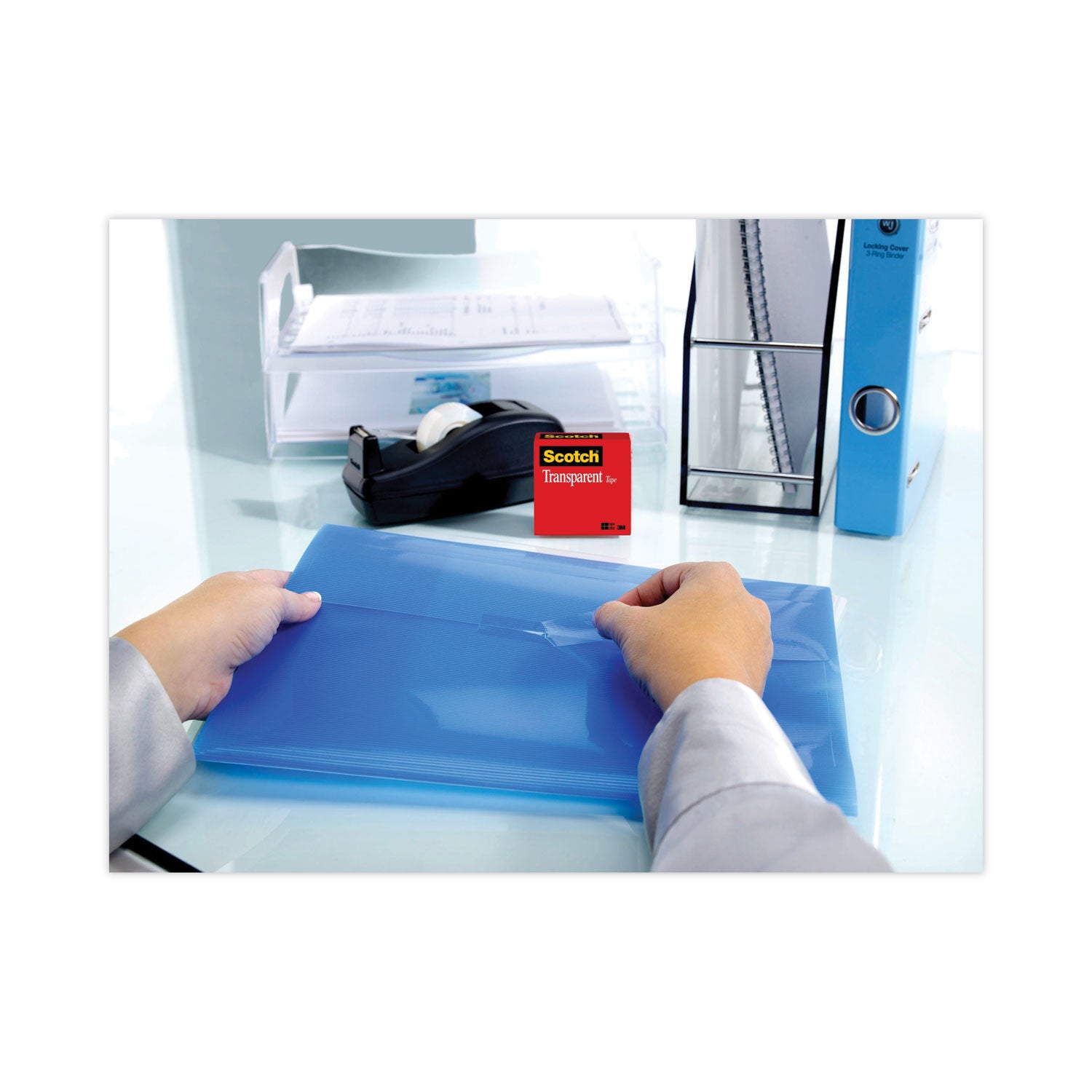 Scotch Transparent Tape, 1" Core, 0.75" x 83.33 ft, Transparent, 12/Pack (600K12)