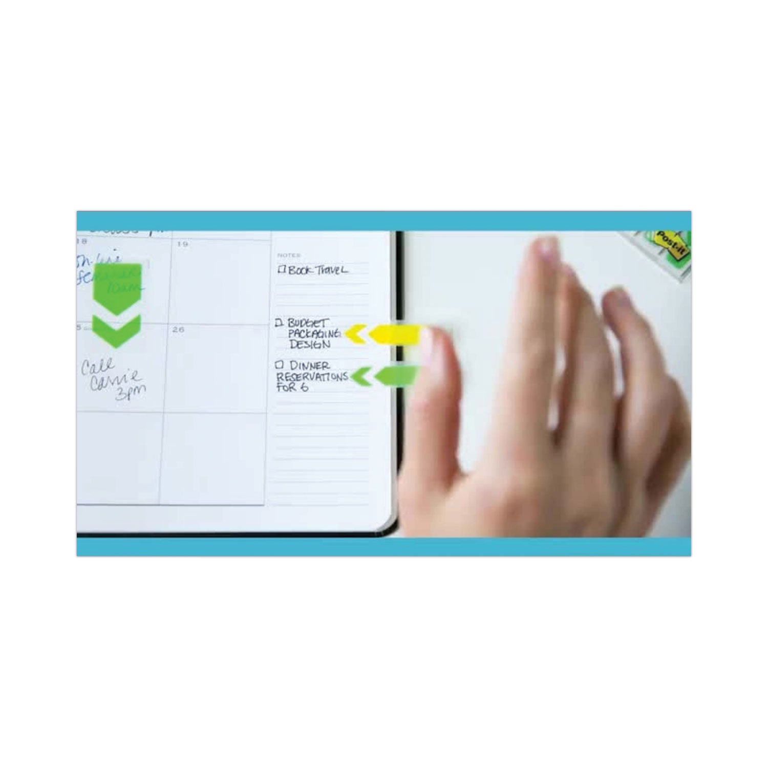 Post-it Standard Page Flags in Dispenser, Bright Green, 50 Flags/Dispenser, 2 Dispensers/Pack (680BG2)