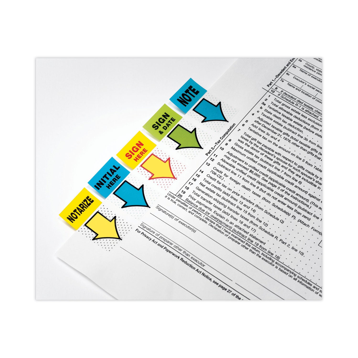 Post-it Page Flags in Dispenser, "Sign and Date", Bright Green, 200 Flags/Dispenser (680HVSD)