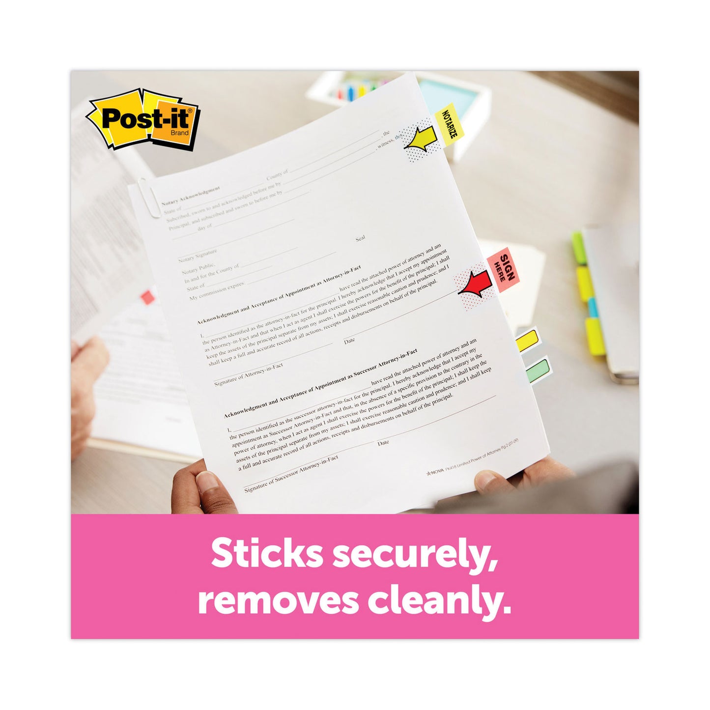 Post-it Page Flags in Dispenser, "Sign Here", Yellow, 200 Flags/Dispenser (680HVSH)