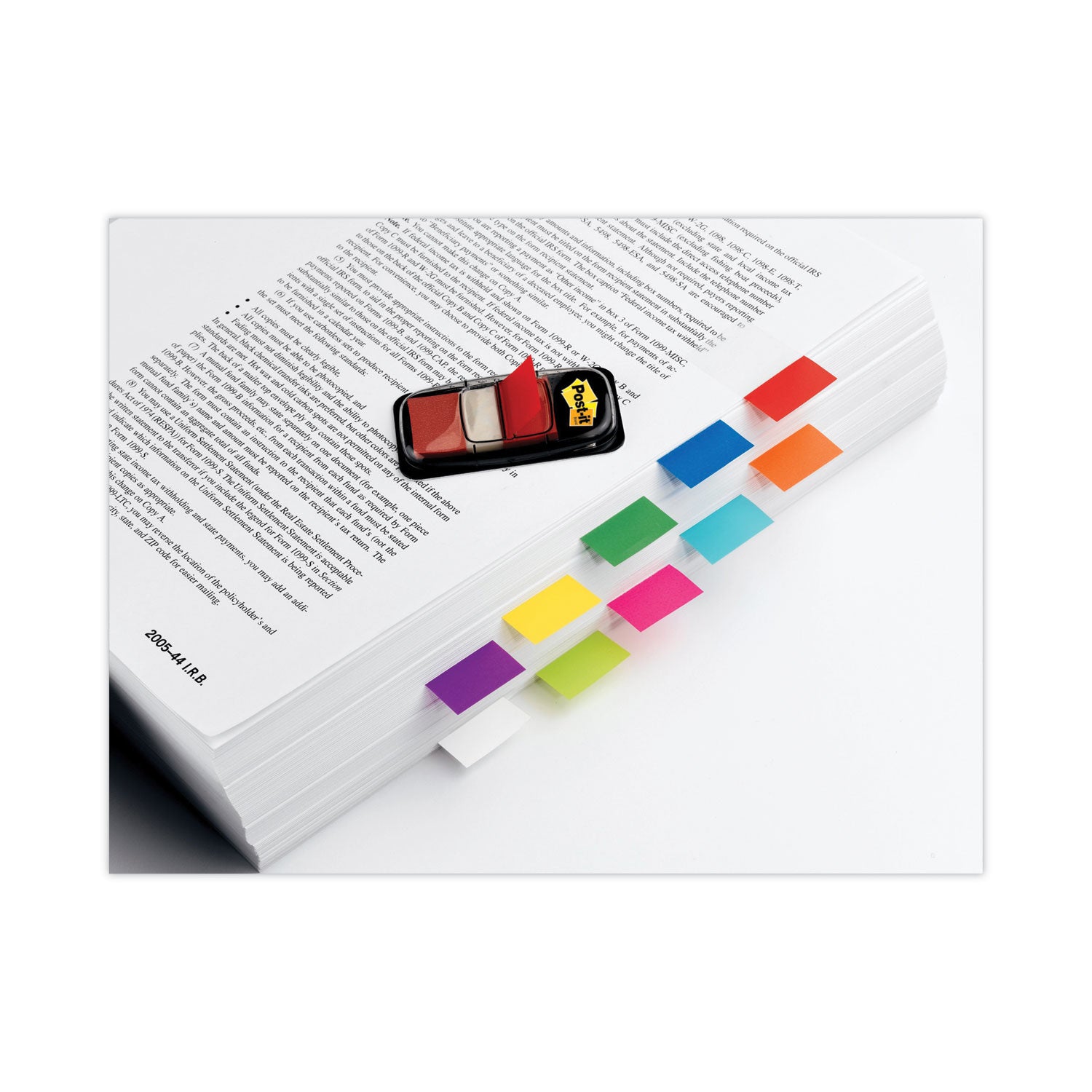 Post-it Marking Page Flags in Dispensers, Red, 50 Flags/Dispenser, 12 Dispensers/Pack (680RD12)