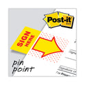 Post-it Arrow Message 1" Page Flags, "Sign Here", Yellow, 50 Flags/Dispenser, 2 Dispensers/Pack (680SH2)