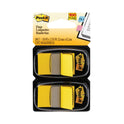 Post-it Standard Page Flags in Dispenser, Yellow, 50 Flags/Dispenser, 2 Dispensers/Pack (680YW2)