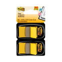 Post-it Standard Page Flags in Dispenser, Yellow, 50 Flags/Dispenser, 2 Dispensers/Pack (680YW2)