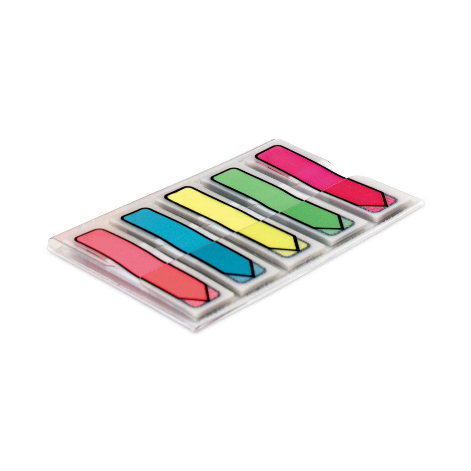 Post-it Arrow 0.5" Page Flags, Five Assorted Bright Colors, 20/Color, 100/Pack (684ARR2)