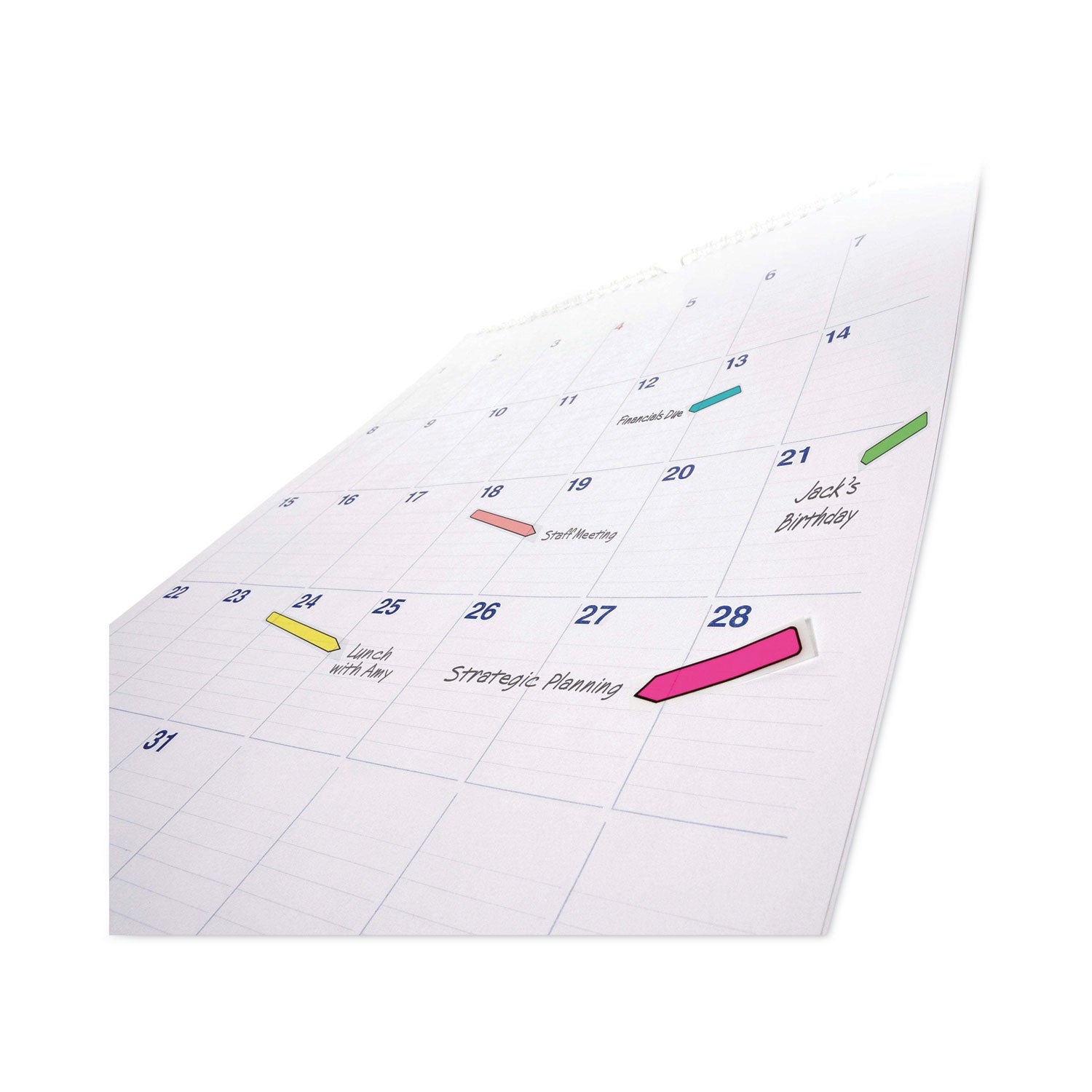 Post-it Arrow 0.5" Page Flags, Five Assorted Bright Colors, 20/Color, 100/Pack (684ARR2)