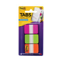 Post-it 1" Plain Solid Color Tabs, 1/5-Cut, Assorted Bright Colors, 1" Wide, 66/Pack (686PGO)