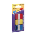 Post-it 1" Plain Solid Color Tabs, 1/5-Cut, Assorted Primary Colors, 1" Wide, 66/Pack (686RYB)