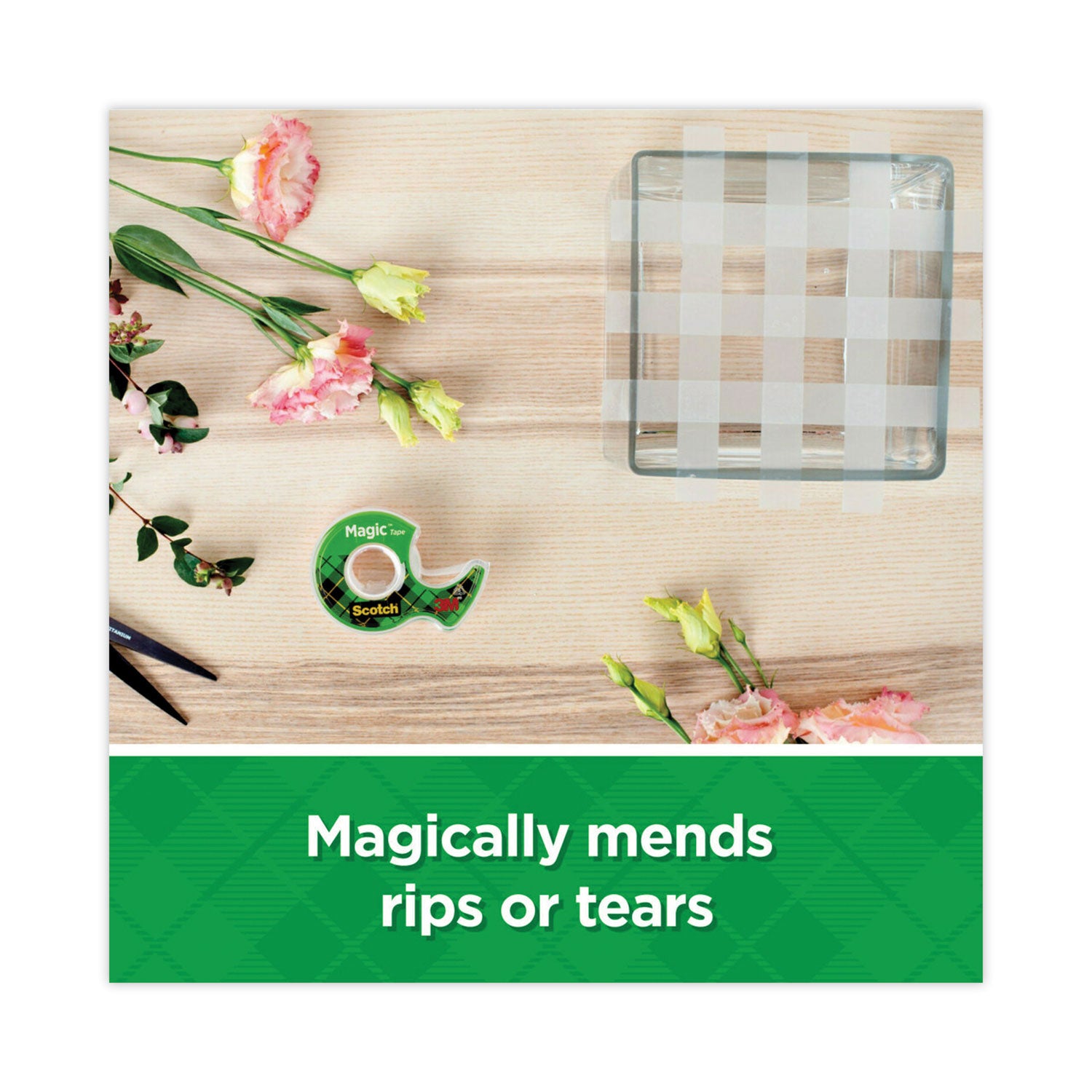 Scotch Magic Tape Refill, 1" Core, 0.75" x 83.33 ft, Clear, 3/Pack (810K3)