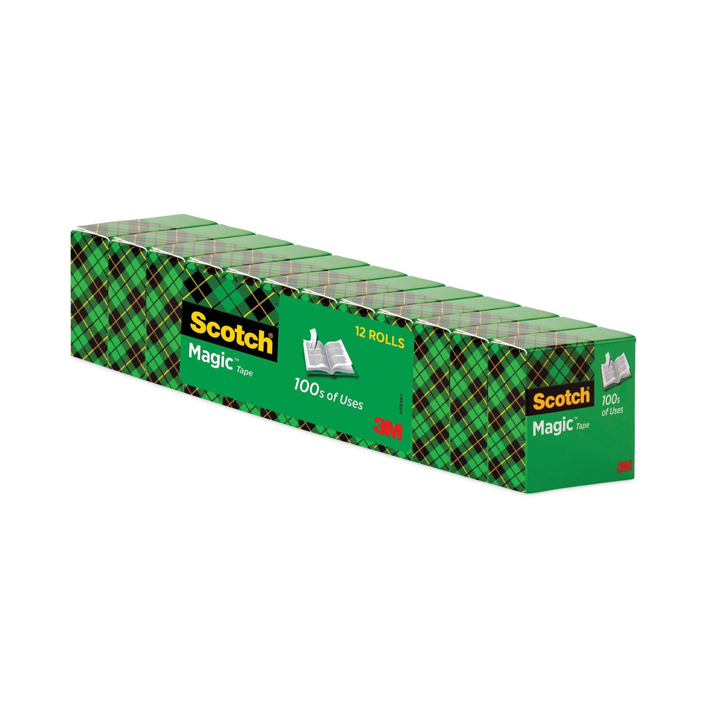 Scotch Magic Tape Value Pack, 1" Core, 0.75" x 83.33 ft, Clear, 12/Pack (810K12)