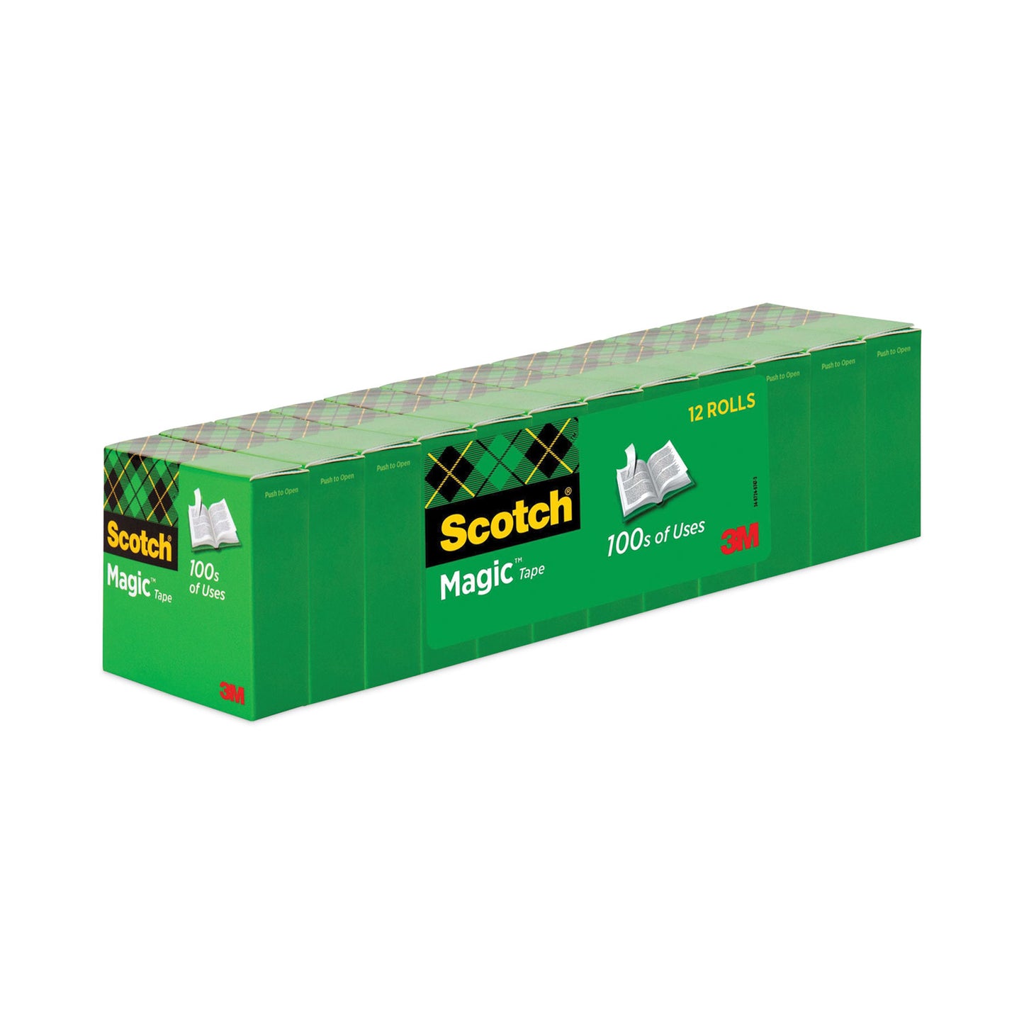 Scotch Magic Tape Value Pack, 1" Core, 0.75" x 83.33 ft, Clear, 12/Pack (810K12)