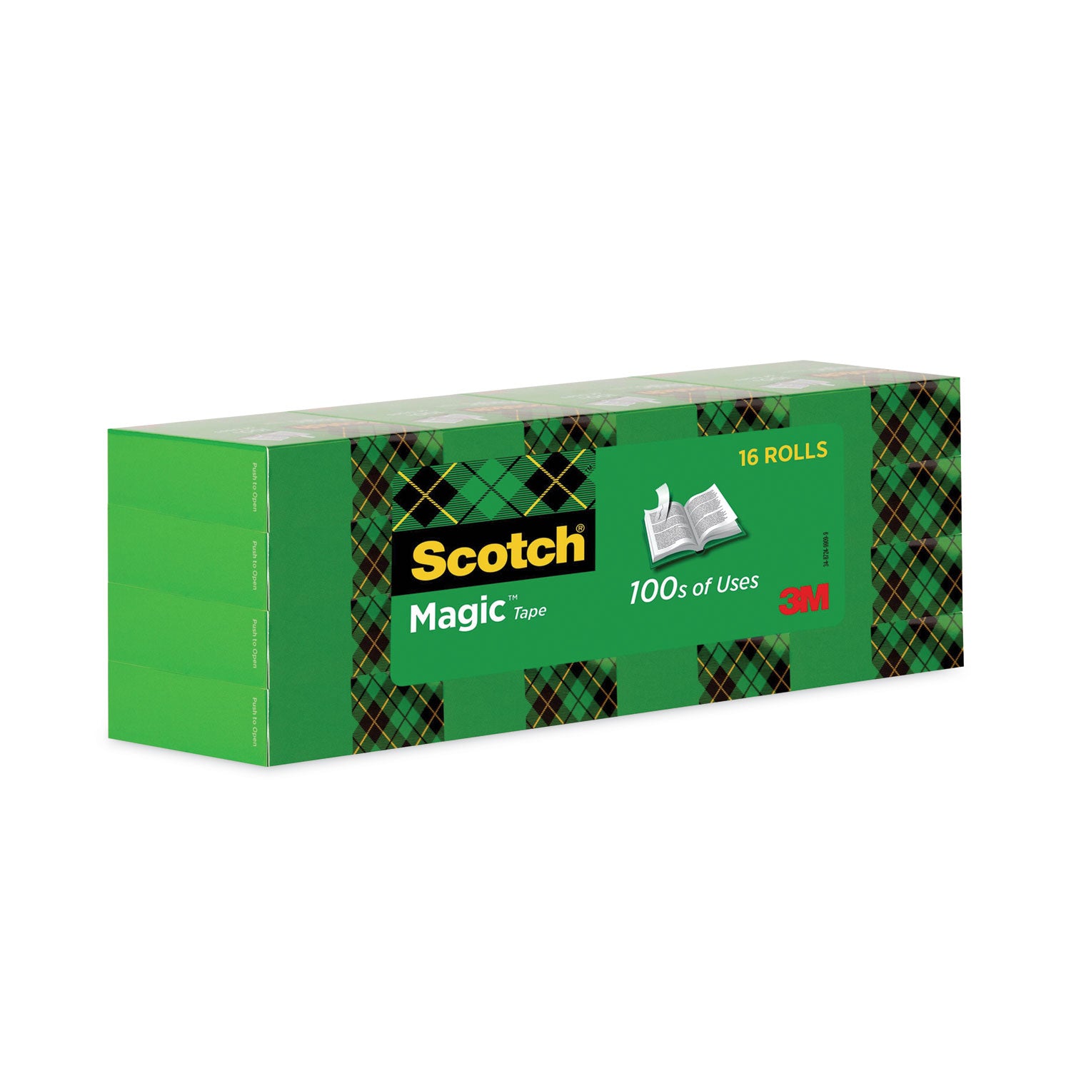 Scotch Magic Tape Value Pack, 1" Core, 0.75" x 83.33 ft, Clear, 16/Pack (810K16)