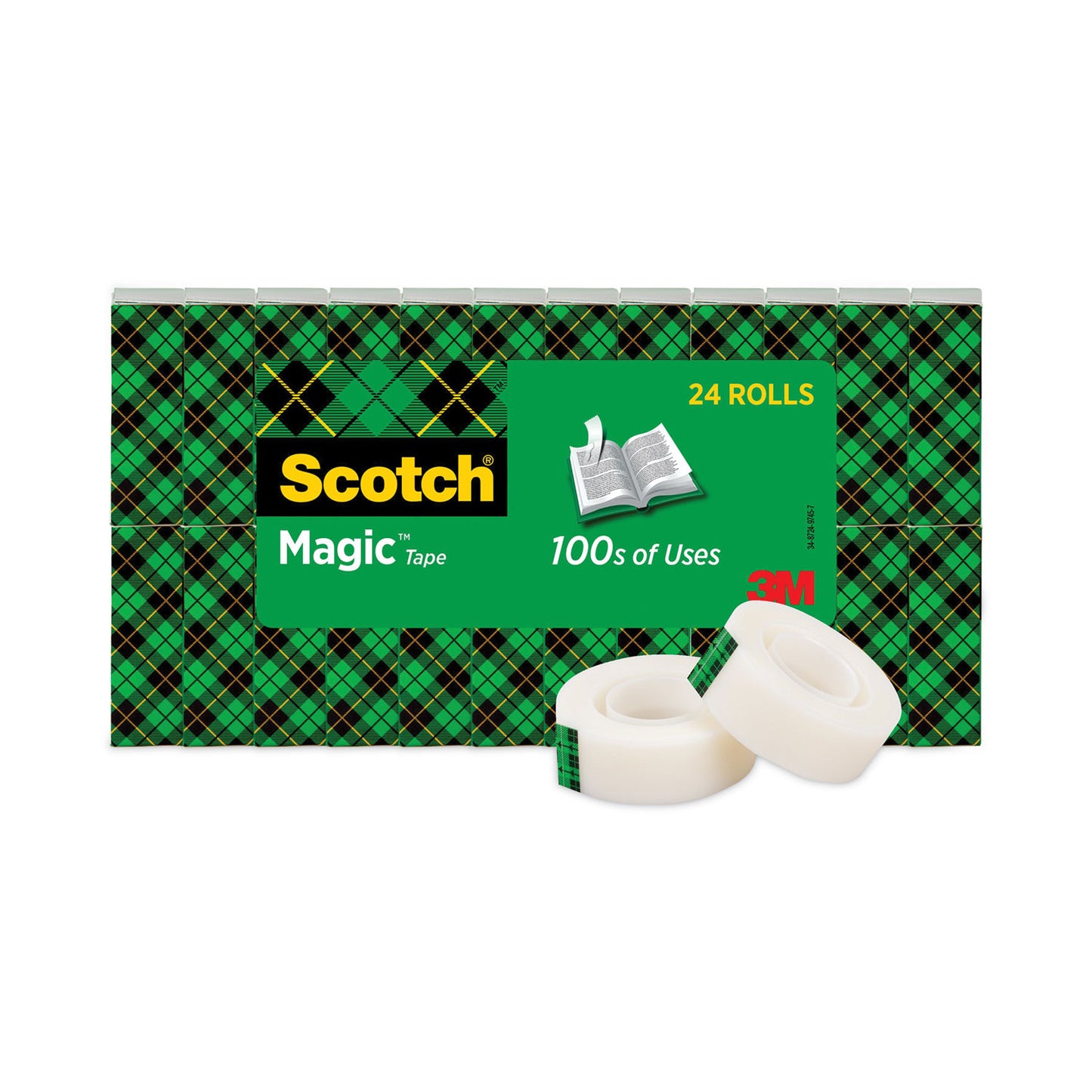 Scotch Magic Tape Value Pack, 1" Core, 0.75" x 83.33 ft, Clear, 24/Pack (810K24)