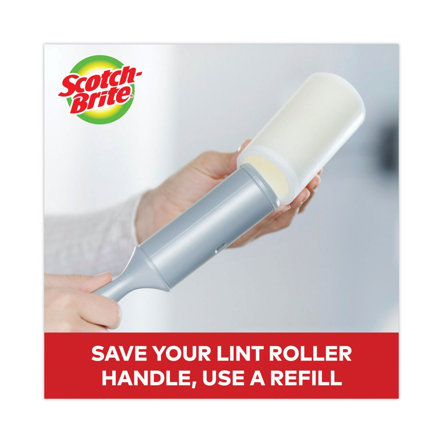 Scotch-Brite Lint Roller Refill Roll, 60 Sheets/Roll (836RFS60)