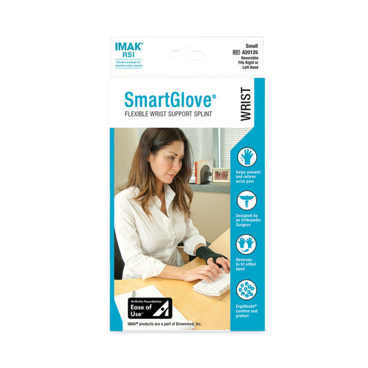 IMAK SmartGlove Wrist Wrap, Small, Fits Hands Up to 3.25" Wide, Black (A20125)