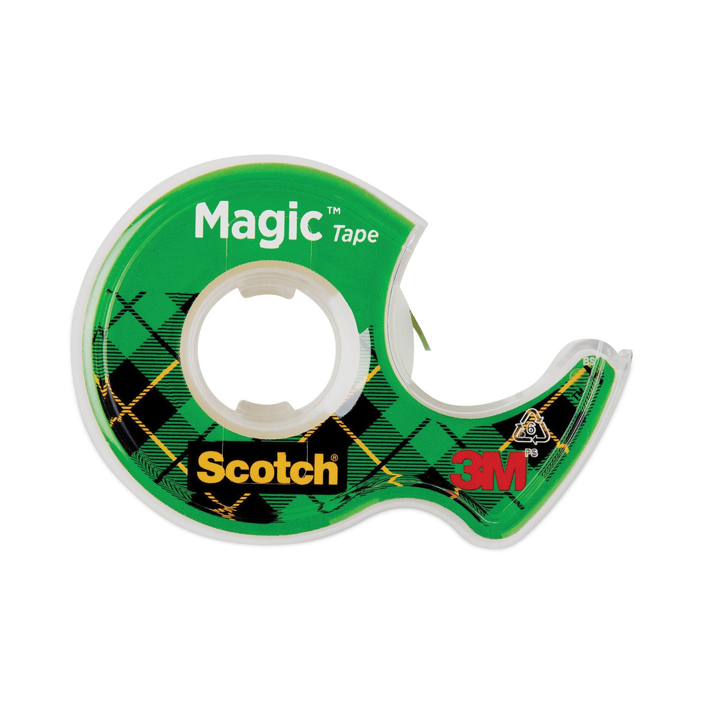 Scotch Magic Tape in Handheld Dispenser, 1" Core, 0.75" x 25 ft, Clear, 3/Pack (3105)