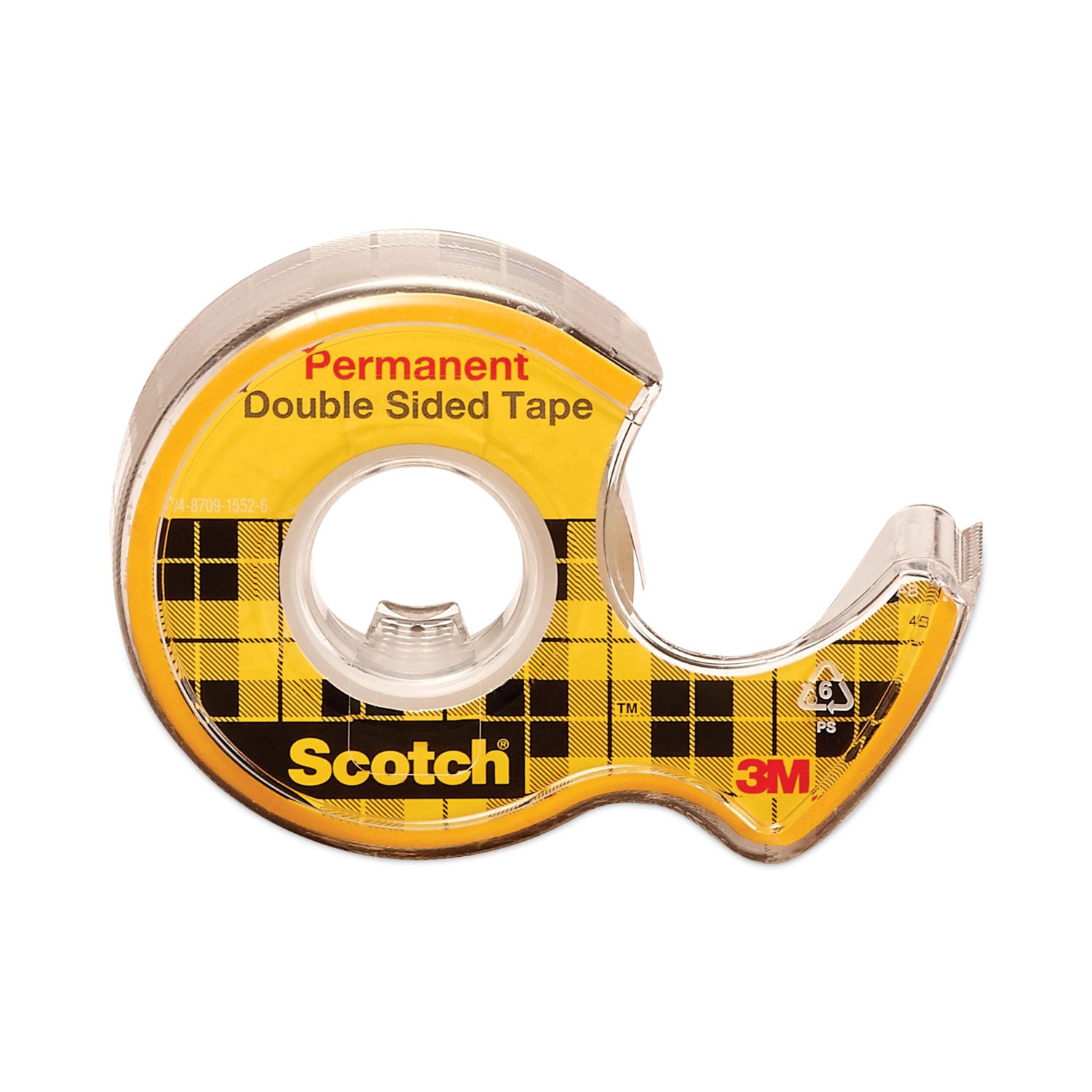 Scotch Double-Sided Permanent Tape in Handheld Dispenser, 1" Core, 0.5" x 20.83 ft, Clear, 3/Pack (3136)