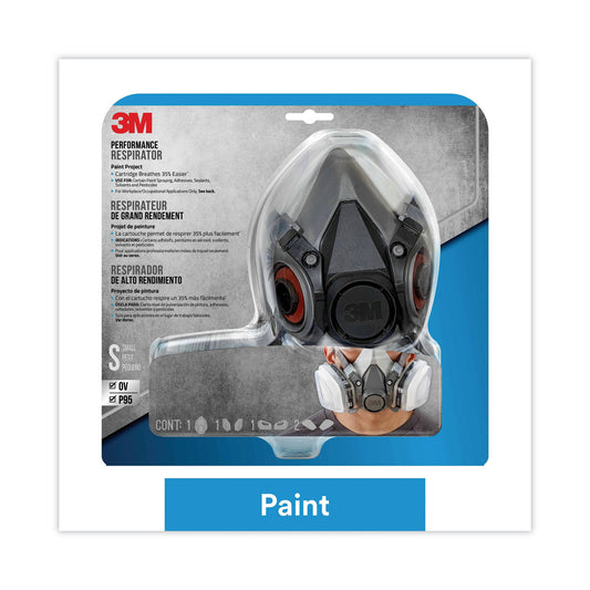 3M Half Facepiece Paint Spray/Pesticide Respirator, Small (6111PA1A)