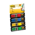 Post-it Small Page Flags in Dispensers, 0.5 x 1.75, Assorted Primary, 35/Color, 4 Dispensers/Pack (6834)