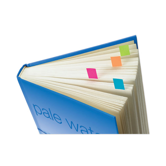 Post-it Small Page Flags in Dispensers, 0.5 x 1.75, Four Colors, 35/Color, 4 Dispensers/Pack (6834AB)